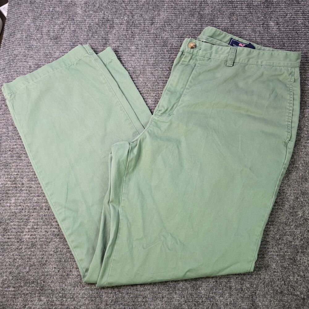 Vineyard Vines Club Pants Men's 40x32 Green Chino Trousers Cotton Preppy Fit